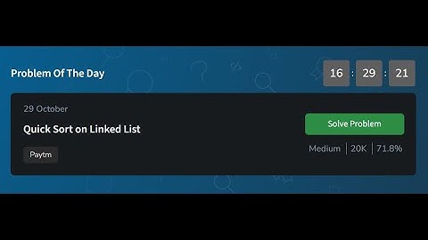 Quick Sort on Linked List | GeeksforGeeks POTD 29 October 2024 | POTD Solution | #geeksforgeeks