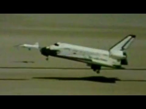 STS-1 Space Shuttle Columbia Lands After First Shuttle Reentry With T ...