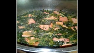 Θράψαλα με σπανάκι - Thrapsala with spinach