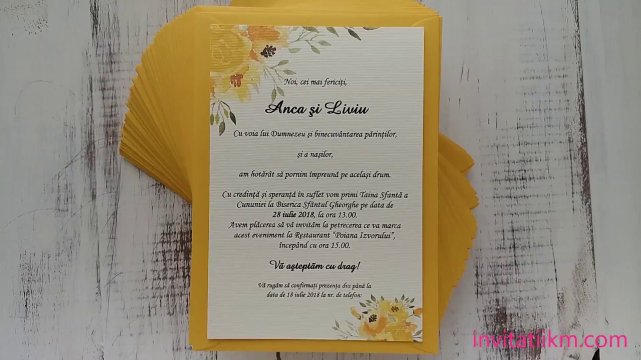Invitatii De Nunta Handmade K M Youtube