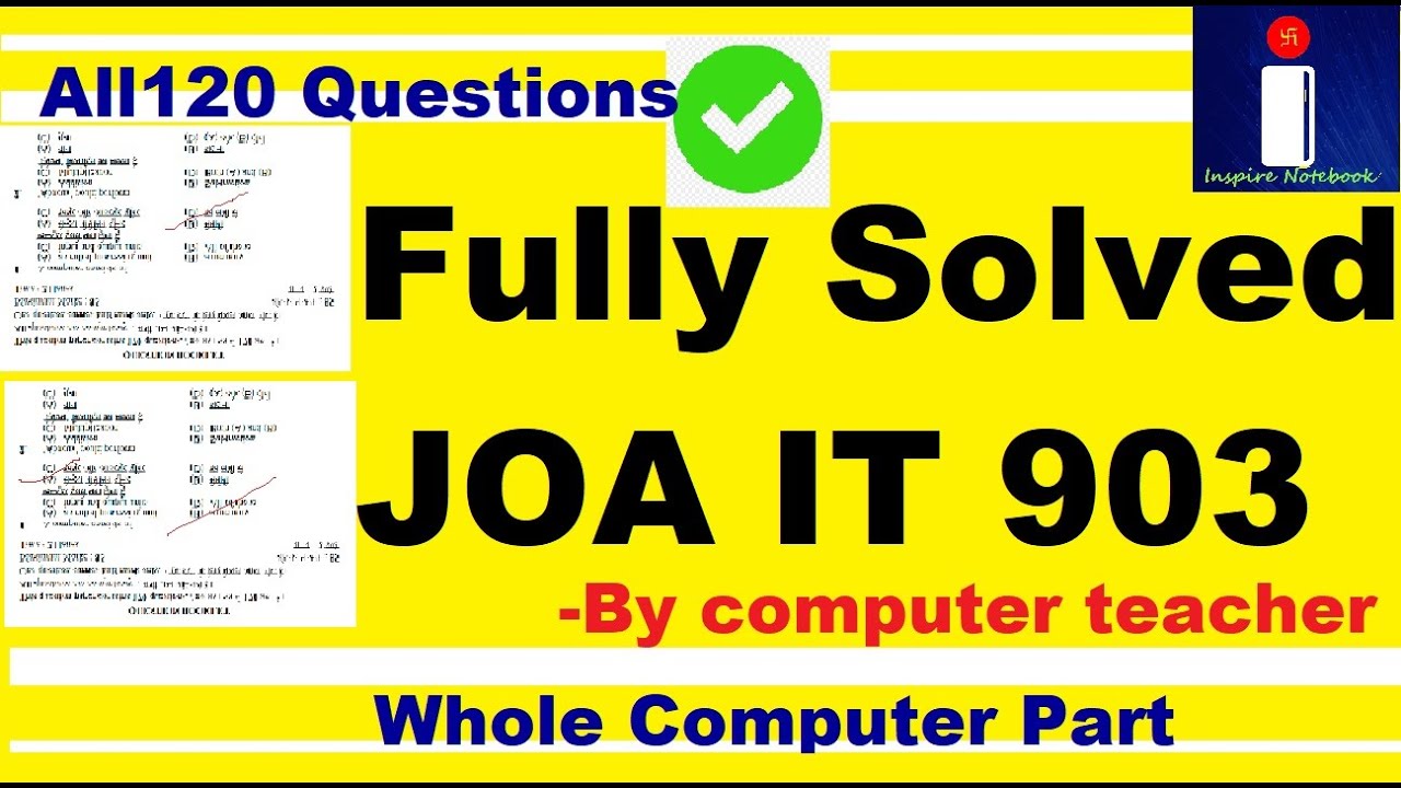 Fully Solved JOA IT Computer Part JOA IT 903 JOA IT 903 Answer Key fully-solved-joa-it-computer-part-joa-it-903-joa-it-903-answer-key