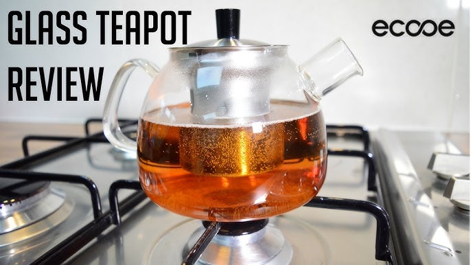 Teabloom Stovetop & Microwave Safe Teapot (40 oz) with  Removable Loose Tea Glass Infuser – Includes 2 Blooming Teas – 2-in-1 Tea  Kettle and Tea Maker: Teapots