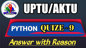 Python Programming Quiz 9th Week Quiz Solution 2021 | python quiz 9 solution 2021