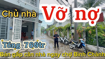 Chủ Nhà Vỡ Nợ bán gấp căn nhà ngay chợ Bình Chánh. 