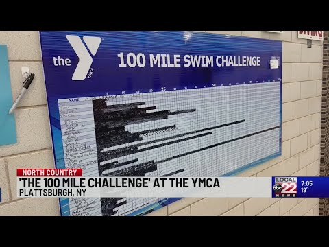 100-mile swim challenge at the Plattsburgh YMCA