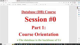 Database Course