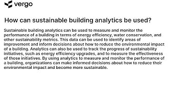 Sustainable Building Analytics: A How-To Guide