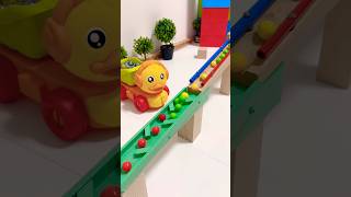 marble Run Race ASMR #310 Wooden Wave Course Colorful Marbles  #marblerun #marblerunrace #asmr