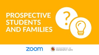 Zoom Q&A Session (April 10) for Prospective Students & Families