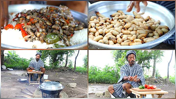 Father Ankrah Palm weevil Larvae 🐛 Recipe 🤤😋