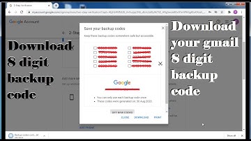 Save your 8 digit backup gmail code | How to download 8 digit backup code