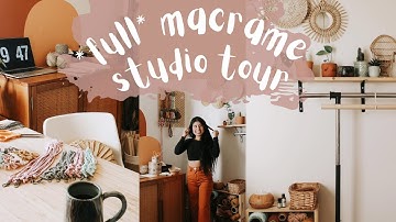 *FULL* MACRAMÉ STUDIO TOUR | ~Boho Vibes~ Everything I Use As a Small Biz Owner + Etsy Seller !