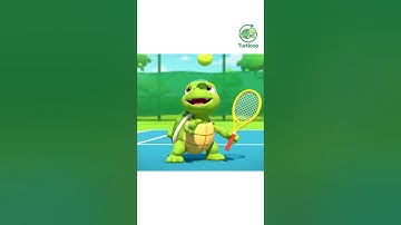 🎾🐢 เต่าน้อยตีเทนนิส #funnyturtle #turtloop #animation #shorts  #loopvideo