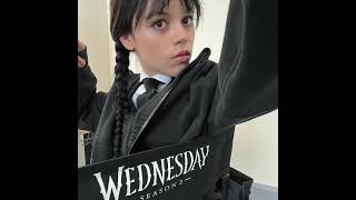 Jenna Ortega on the set of Wednesday Addams Season 2