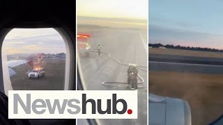 Passengers 'a bit shaken up' as Jetstar flight swerves wildly off runway | Newshub