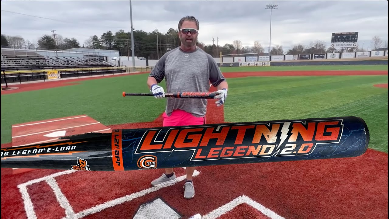Batte De Softball Dudley Lightning Legend OG – 34 Pouces, 28 Oz, Bouton Rouge (occasion)