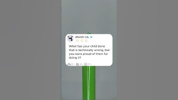 What has your child done that is technically wrong, but you were proud of them for doing it?#reddit