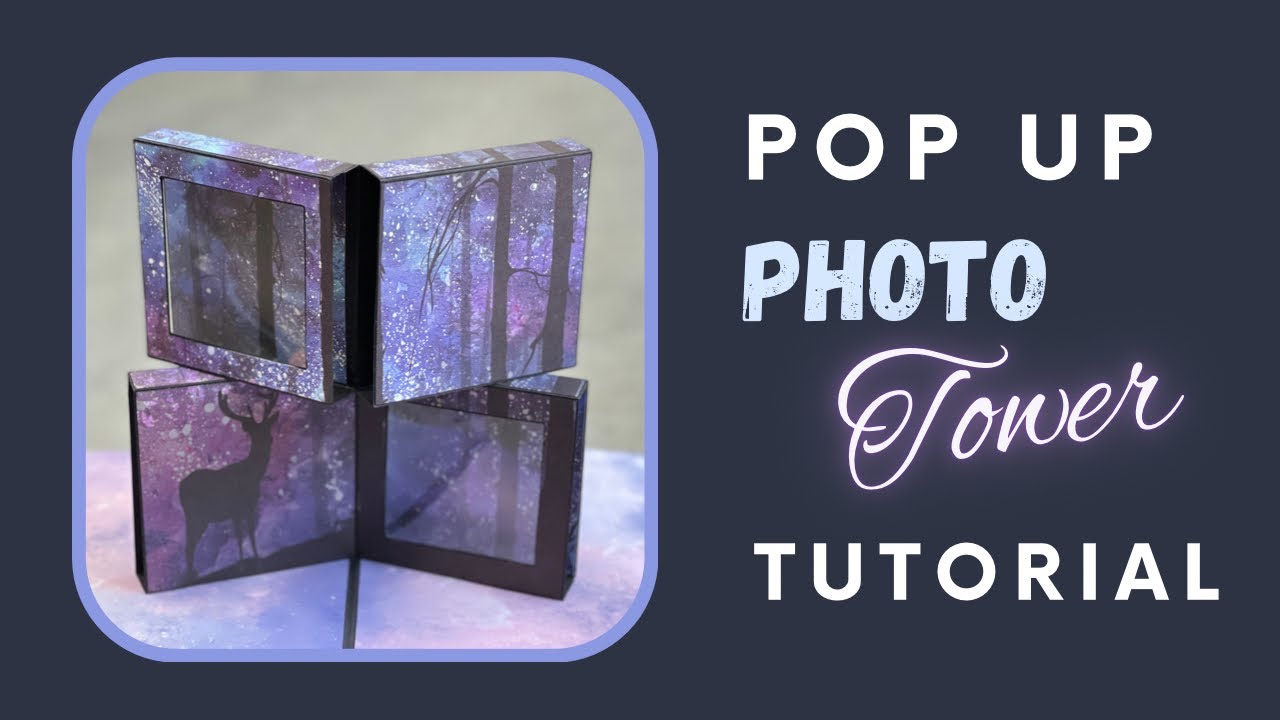 Double Photo Cube Tower | Pop-Up Frame Card Tutorial | Scrapbook Card Ideas