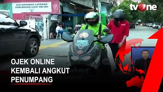 Ojek Online Kembali Angkut Penumpang, Penumpang Wajib Bawa Helm Sendiri | tvOne