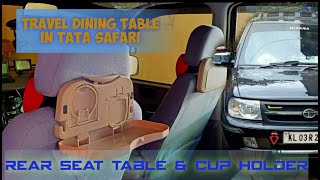 Foldable Rear seat tray and cup holder in TATA SAFARI # amazon online shopping purchase#