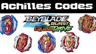 All Achilles Qr Codes! | Infinite Achilles A6 Qr Code || Seasons 3-5 || Beyblade Burst Quad Drive