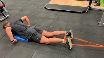 Band Prone Hamstring Curls