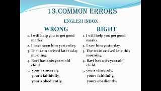 Famous 13 COMMON ERRORS Wealth