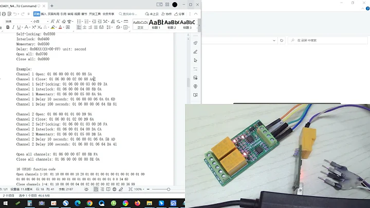 N4ROB02 2CH Micro Size MODBUS RTU RS485 Relay Board