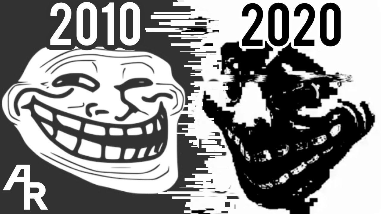 Evolution of Troll face (2010-2022) 