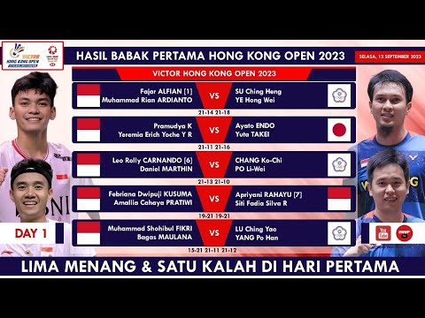 Hasil Lengkap Hong Kong Open 2023 Day 1 Babak Pertama (R32). Lima Menang, Satu Kalah