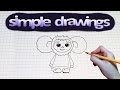 Simple drawings #14 How to draw a Cheburashka