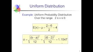 Chapter 6.2 Uniform Probability Distribution