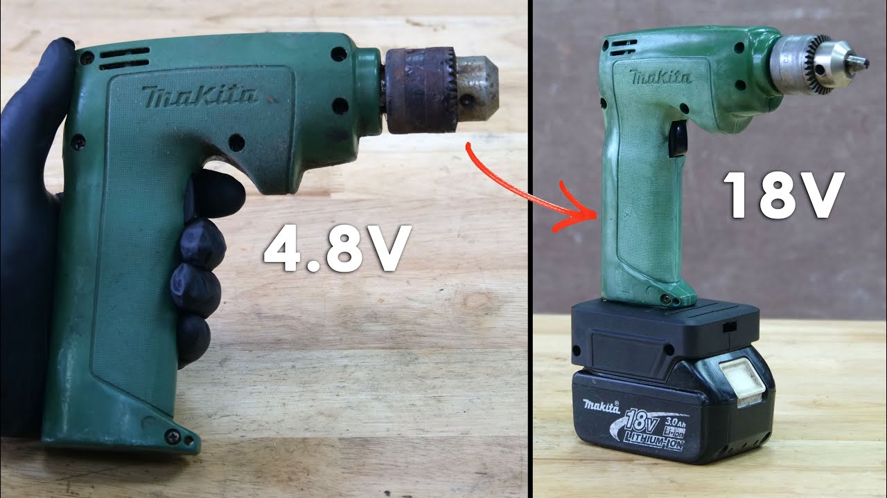 $2 Abandoned Drill Driver Upgrade 4.8V to 20V | Makita 6040D