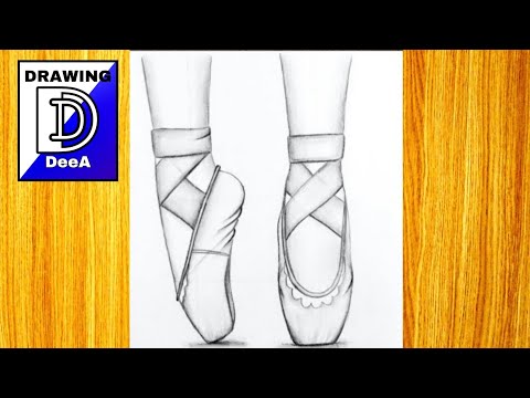 Featured image of post Easy Drawings Of Ballerina Shoes Frame and mat are not included