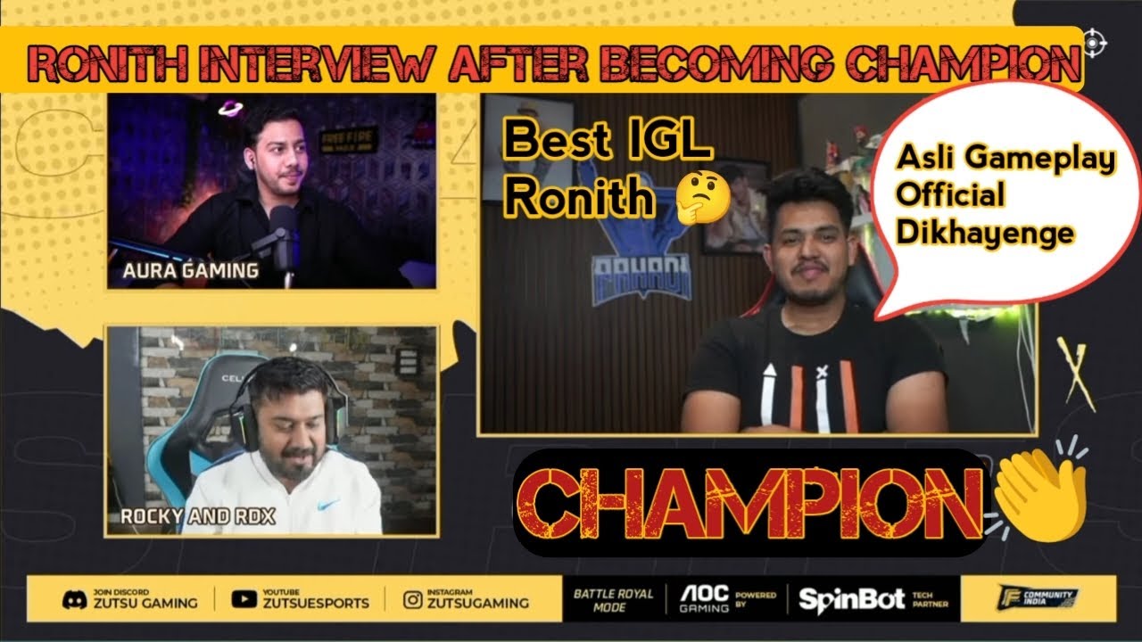 S8UL Ronith Interview After Becoming Champion🏆 ! S8UL Elite Champion Of ...