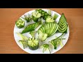 Cucumber carving  How beautiful to cut a cucumber! 11 Stunning Fruit