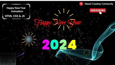 Happy New Year 2024! 🥳✨ Animation using Html Css & Javascript 😯 #html #newyear #2024  #happynewyear