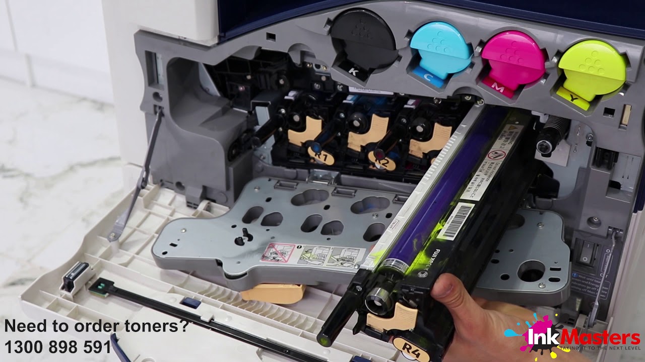 How to install Fuji Xerox C2260 drums - YouTube