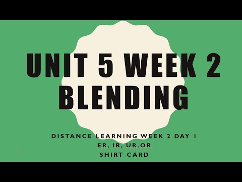 ⁣Unit 5 week 2 blend day 1