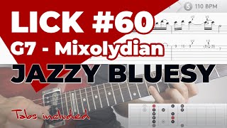 Guitar Lick #60 - G7 - Mixolydian @GillesFournat