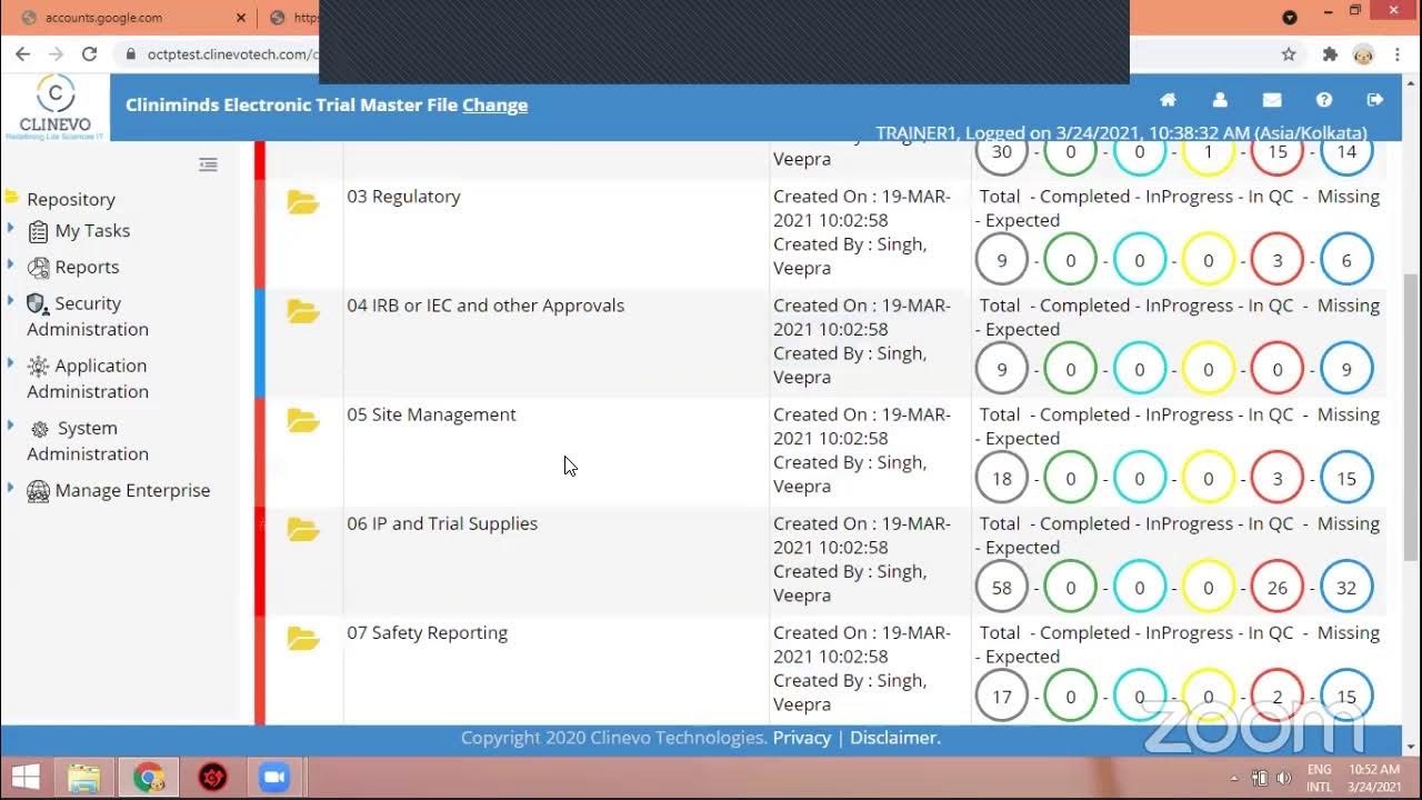 eTMF Software Hands on Practice - Cliniminds || Electronic Trial Master File