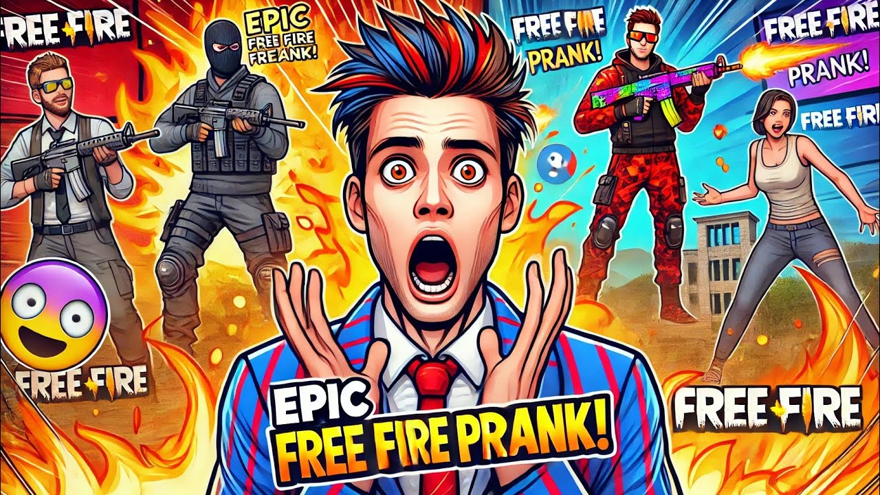 EPIC FREE FIRE NOOB PRANK 🤣 OP GAMEPLAY 🎀 - YouTube