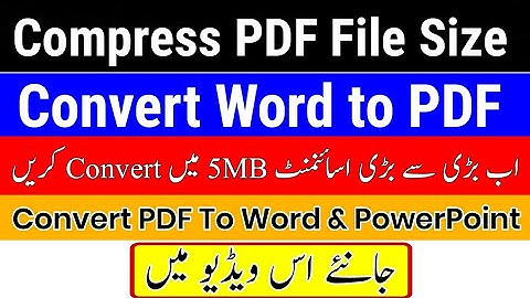 How to Compress PDF File Size |How to Convert Word,Excel or PowerPoint Documents Files to PDF