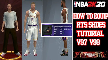 HOW TO EQUIP RTS SHOES TUTORIAL V98/V97 NBA2K20 MOBILE ANDROID IOS