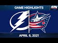 NHL Game Highlights | Lightning vs. Blue Jackets – Apr. 8, 2021