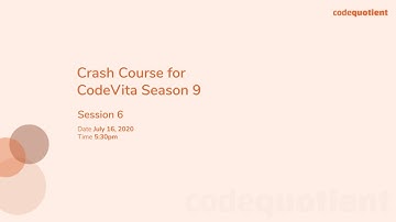 TCS CodeVita | Season 9 | Crash Course - 6 | Best For TCS Codevita Preparation