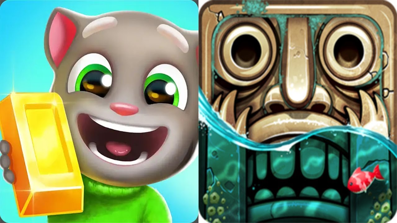 Talking Tom Gold Run vs Temple Run 2 Android Gameplay #4