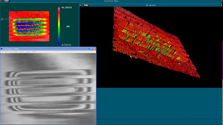 White-light interferometry measuring an Ar Gas Cluster sputter crater in a polymer