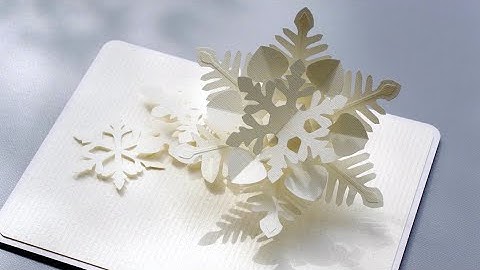 ポップアップカード__雪の結晶（開閉動作）