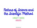 Understanding the Nature of Science and the Scientific Method